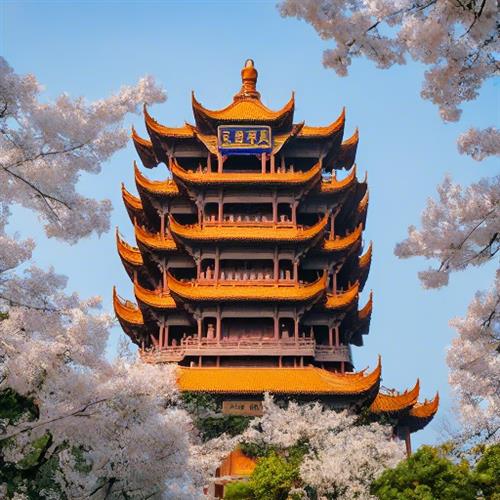 武汉市内热门旅游景点推荐：黄鹤楼、美丽的东湖、武大浪漫樱花等