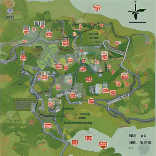 洪雅七里坪旅游区详细地图